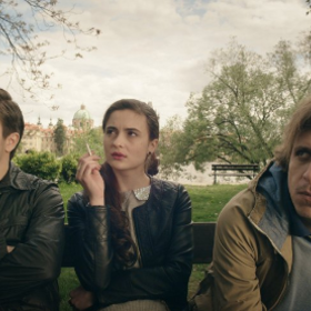 Tomáš Vorel ml., Jiří Mádl a Eva Podzimková ve filmu Vejška.