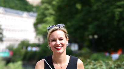 FOTO: Patricie Solaříková rozdávala úsměvy na všechny strany.