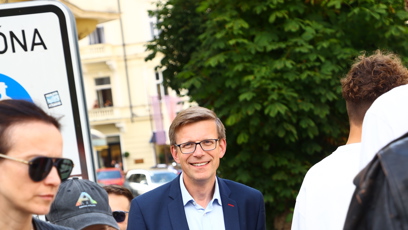 FOTO: Martin Kupka rozdával na kolonádě úsměvy.
