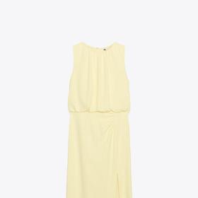 Midi šaty s nabíráním, Zara, 1199 Kč