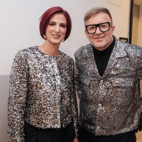 Petr Kotvald dorazil na Muže roku s dcerou Viktorií, která ho doprovázela i na jevišti během vystoupení.