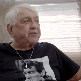 Jiří Krampol na svém posledním TV natáčení 27. 6. 2025.