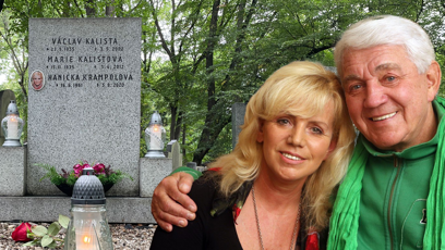 FOTO: Hrob Hany Krampolové byl den po pětiletém výročí jejího úmrtí konečně důstojný a uklizený.