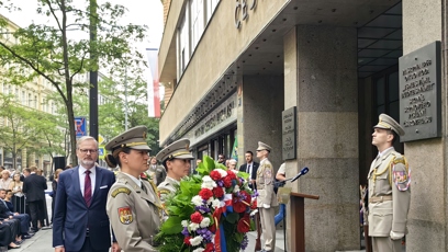 FOTO: Petr Fiala na akci k 21. srpnu.