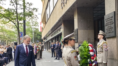 FOTO: Petr Fiala na vzpomínkové akci.