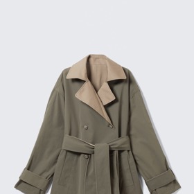 Krátký oboustranný dvouřadý trenčkot, Monki, 1 999 Kč