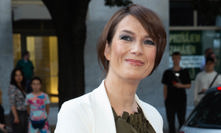 Herečka Tereza Kostková vypadala v bílé opravdu šik.