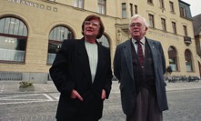 Josef Škvorecký se svou manželkou Zdenou Salivarovou.