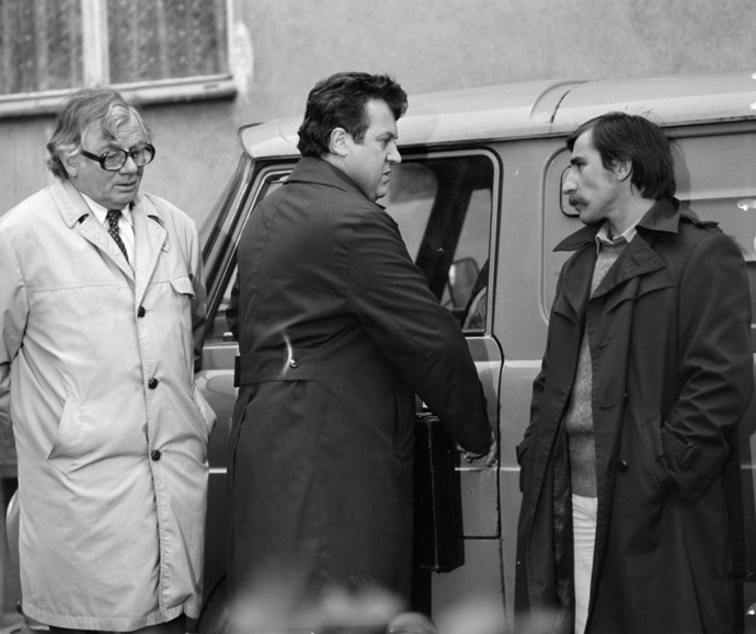 FOTO: Vlastimil Hašek, Bronislav Poloczek a Pavel Zedníček v seriálu Malý pitaval z velkého města.