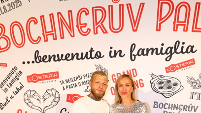 FOTO: Nela Slováková a Radek Roušal na velkolepém openingu restaurace L'Osteria v Brně.