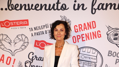 FOTO: Michaela Salačová na velkolepém openingu restaurace L'Osteria v Brně.