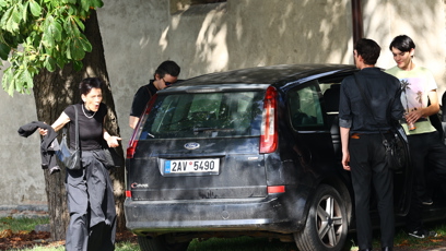 FOTO: Monika Kvasničková při odjezdu.