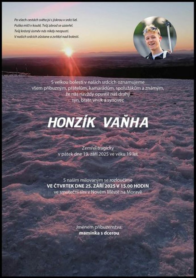 FOTO: Rodina zveřejnila parte. – stránka 4