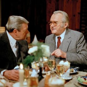 V televizním seriálu pro mládež z roku 1983, Létající Čestmír. Na snímku s hereckým kolegou Jiřím Sovákem. Další fotky v galerii jsou z filmu Adéla Ještě nevečeřela.