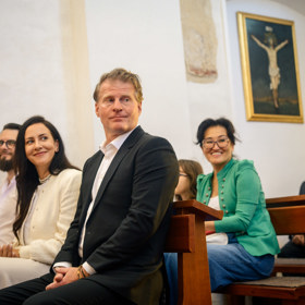 Křtiny dcery Josefiny Mayi.