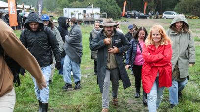 FOTO: Vojta udělal všem přítomným prohlídku své farmy.