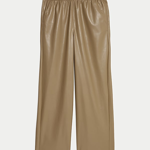 Kalhoty koženého vzhledu se širokými nohavicemi, Marks&Spencer, 1 499 Kč