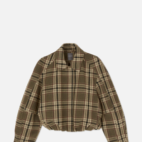 Károvaná bunda s nabíraným lemem, Primark, 730 Kč