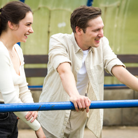 S kolegou Janem Nedbalem. Marie Anna hraje svobodnou matku Terezu. 