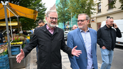 FOTO: Petr Fiala přichází na akci Spolu.