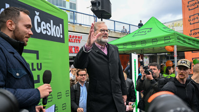 FOTO: Premiér vystoupil na akci Spolu.