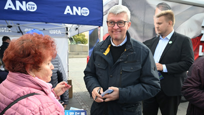 FOTO: Karel Havlíček na dnešním setkání ANO.