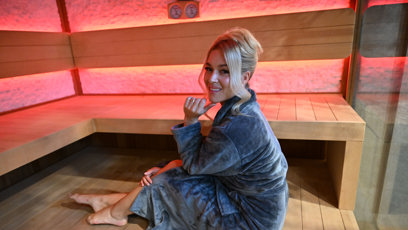 FOTO: Dominika Myslivcová v sauně.