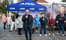 Karel Havlíček na dnešním setkání ANO.