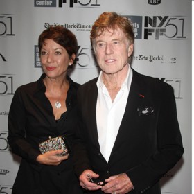 Robert Redford se svou druhou manželkou Sibylle.