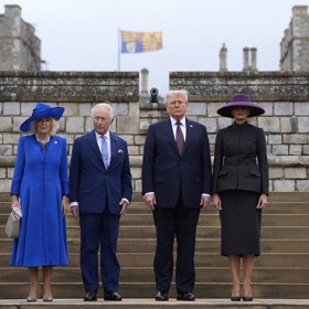Britský král Karel III. přivítal v Anglii amerického prezidenta Donalda Trumpa