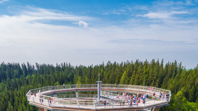 FOTO: Úchvatná stezka korunami stromů v Krkonoších.