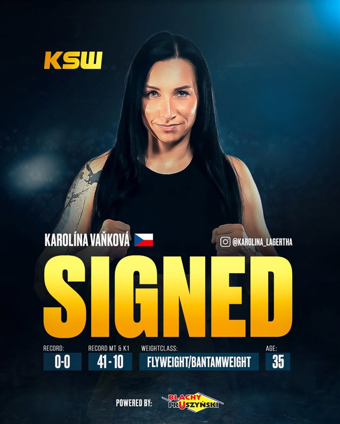 FOTO: Organizace KSW vítá do svých řad Karolínu Vaňkovou.