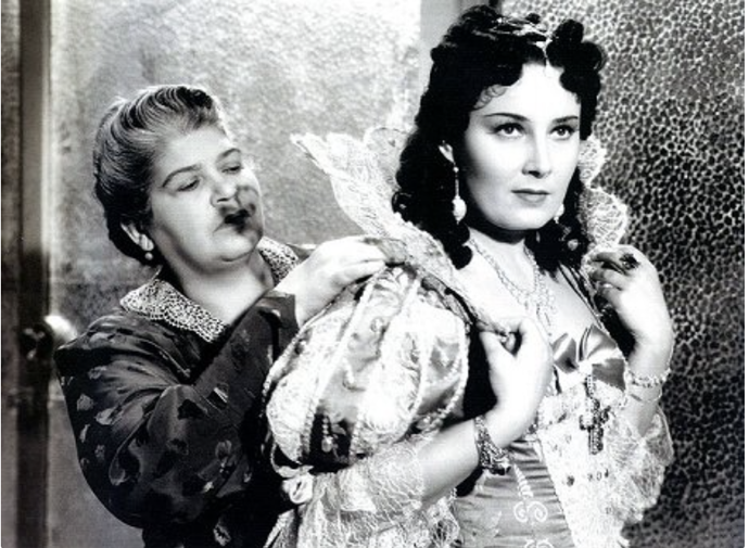 FOTO: Antonie Nedošinská a  Lída Baarová ve filmu Dívka v modrém.