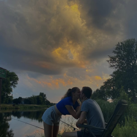 Jan Štefela se svou milovanou Sárou.