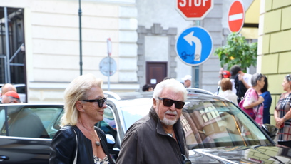 FOTO: Milan Drobný s manželkou dorazili na zádušní mši.