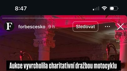 FOTO: Dražba motorky Petra Pavla.