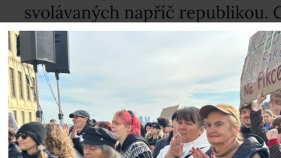 FOTO: Eva Holubová protestovala proti nové vládě.