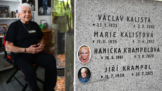 FOTO: Hrob Jiřího Krampola má konečně finální podobu.