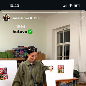 Anička Šulcová odvolila