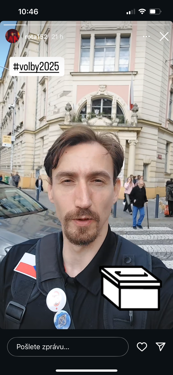 FOTO: Kandidující Rota burcoval sledující.