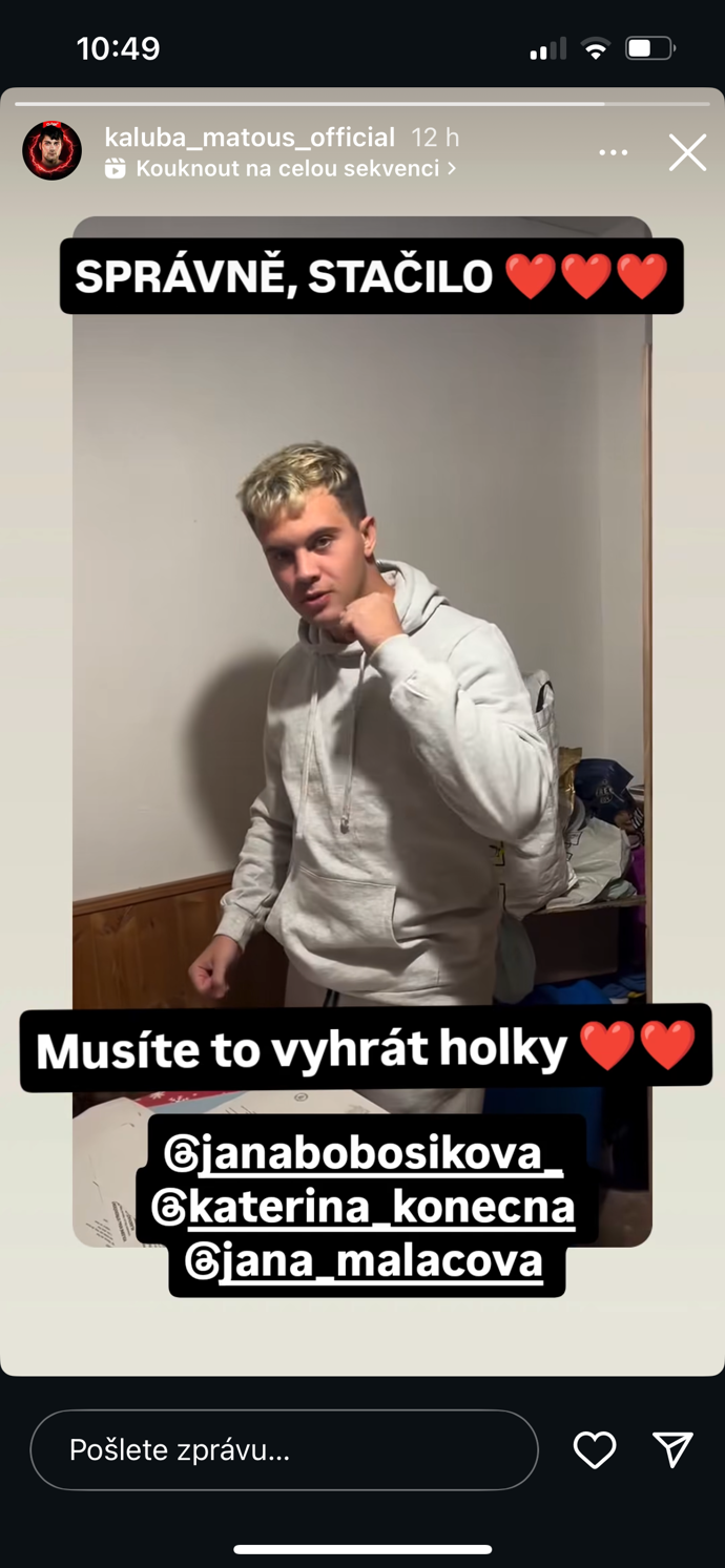 FOTO: Matouš Kaluba volí Stačilo!