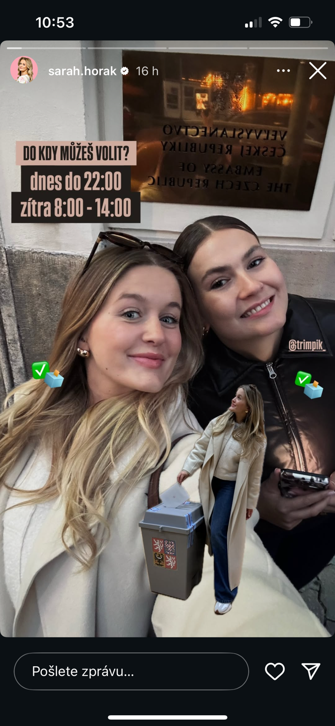 FOTO: Sarah stihla odvolit.