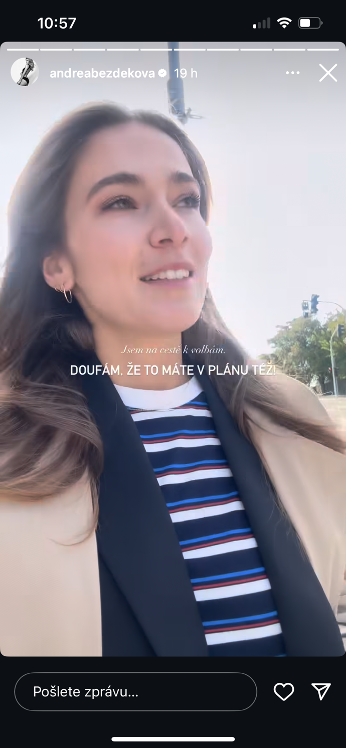 FOTO: Andre Bezděková na cestě k volbám