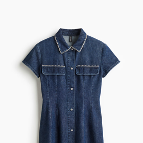 Zdobené džínové šaty, H&M, 1239 Kč