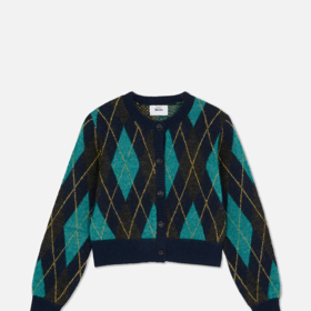 Zkrácený kardigan s argylovým vzorem, Primark, 470 Kč