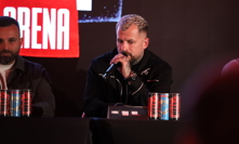 Marpo na tiskové konferenci Hell Boxing Kings.