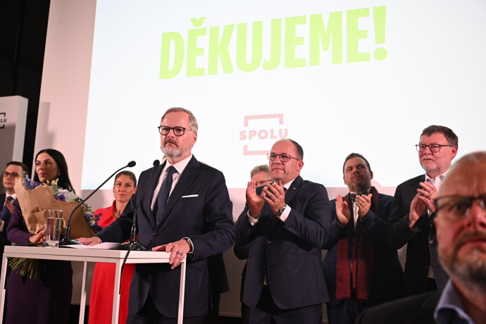 FOTO: Tisková konference koalice SPOLU.