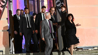 FOTO: Prezident Petr Pavel odcházel z Forbes akce.