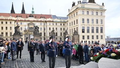 FOTO: Prezident republiky během oficiálního programu na Hradě.