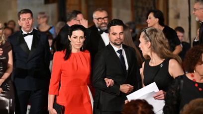FOTO: Manželé Pekarovi na slavnostním ceremoniálu na Hradě.